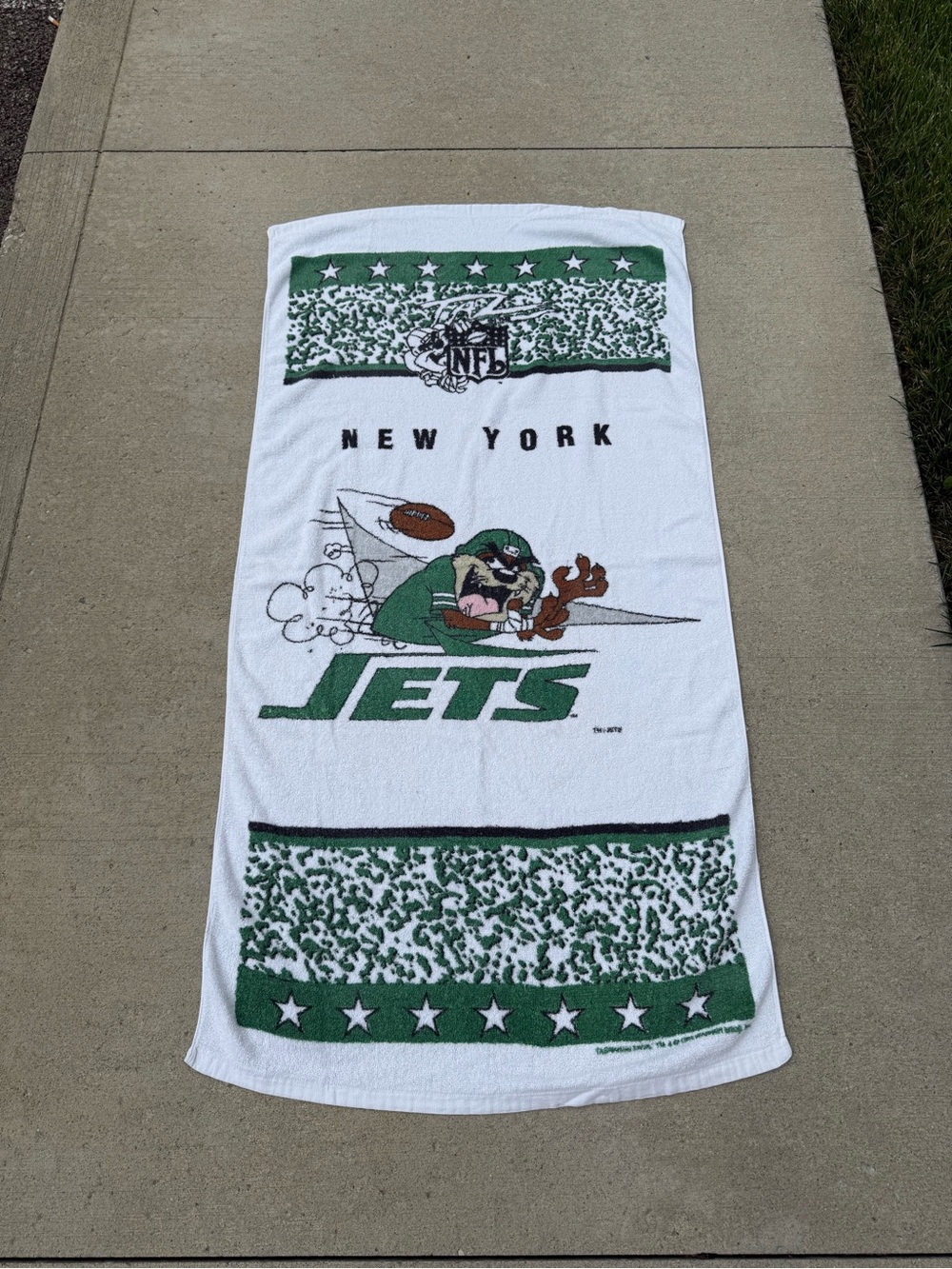 Vintage Tasmanian Devil New York’s Jets Towel